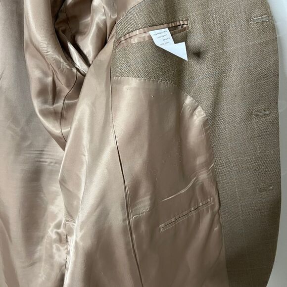 GiaFranco Ruffini Duomo Men’s  Wool Tan Sports Blazer Jacket Size 44L - Picture 9 of 10